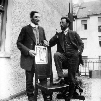 Marc con Kandinsky en Munich 1914