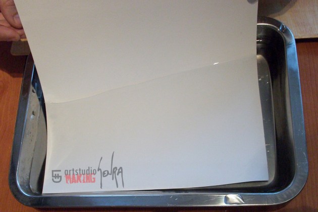 mojar papel acuarela