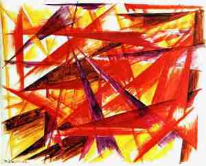 Larionov_red_rayonism